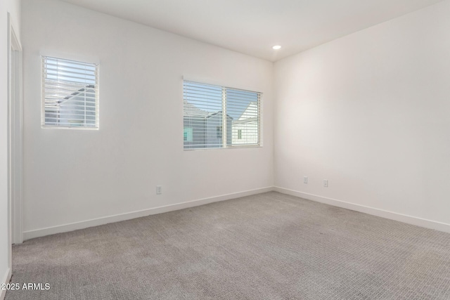 view of carpeted spare room