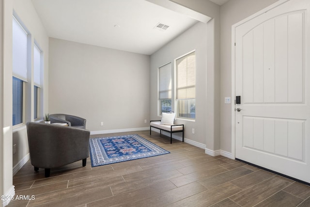 5245 N 205th Ln, Buckeye, AZ 85396 - sitting room featuring baseboards, visible vents, and wood finish floors