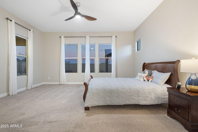 5245 N 205th Ln, Buckeye, AZ 85396 - bedroom featuring baseboards, ceiling fan, and carpet floors