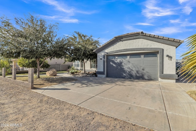 view of front of house featuring a garage