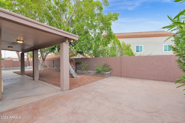 view of patio / terrace featuring a fenced backyard