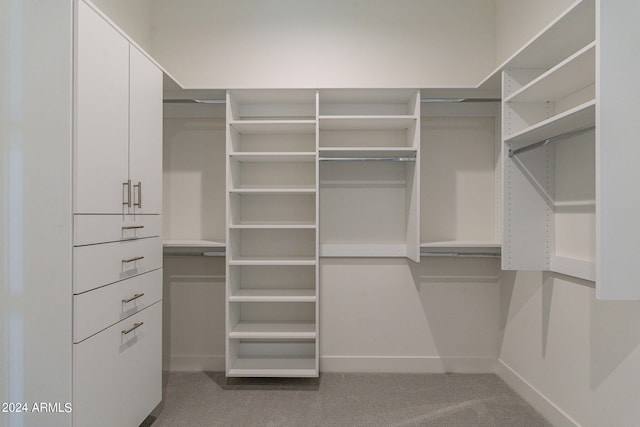 spacious closet with carpet flooring