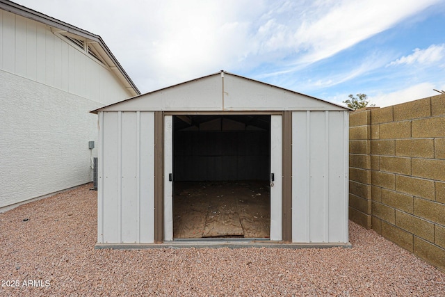 view of outdoor structure