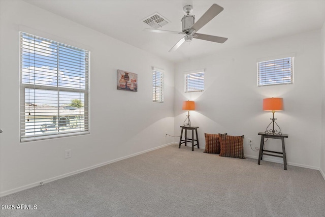 10417 W Alyssa Ln, Peoria, AZ 85383 - interior space with a ceiling fan, visible vents, and a wealth of natural light