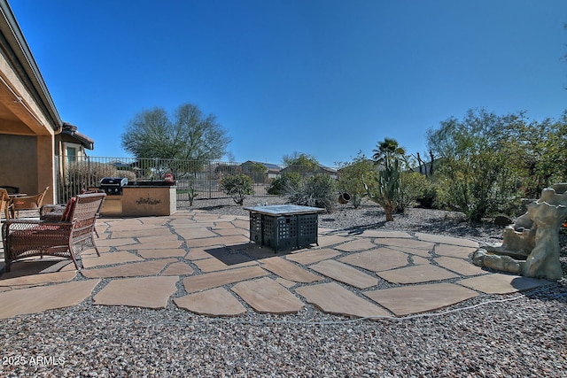 view of patio / terrace with grilling area and exterior kitchen