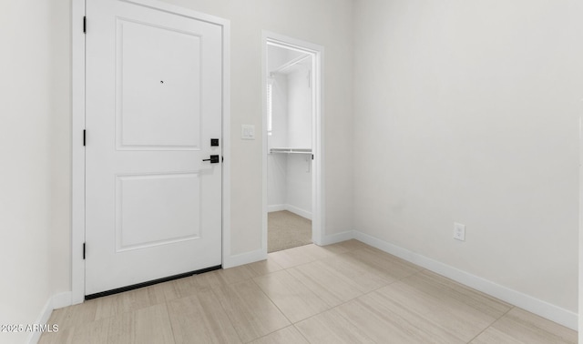 entryway with baseboards
