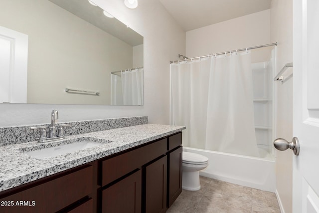 5240 E Gummite Dr, San Tan Valley, AZ 85143 - bathroom featuring vanity, toilet, and shower / bath combo