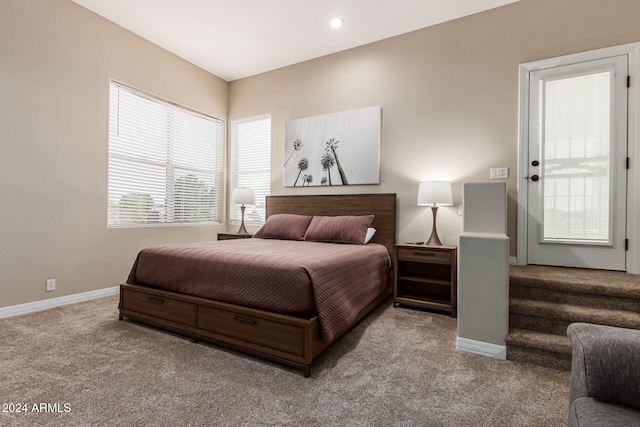 view of carpeted bedroom