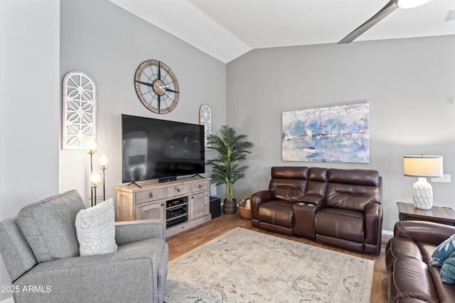 10333 E Gold Nugget Ct, Gold Canyon, AZ 85118 - living room with wood finished floors and vaulted ceiling