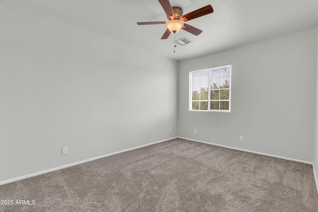 1811 S 39th St Unit 30, Mesa, AZ 85206 - empty room featuring carpet flooring, ceiling fan, and baseboards