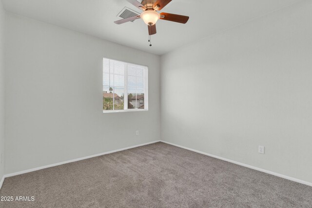 1811 S 39th St Unit 30, Mesa, AZ 85206 - carpeted spare room featuring baseboards and a ceiling fan