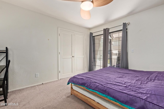 609 E Mesquite Cir Unit D133, Tempe, AZ 85288 - carpeted bedroom with a closet and ceiling fan