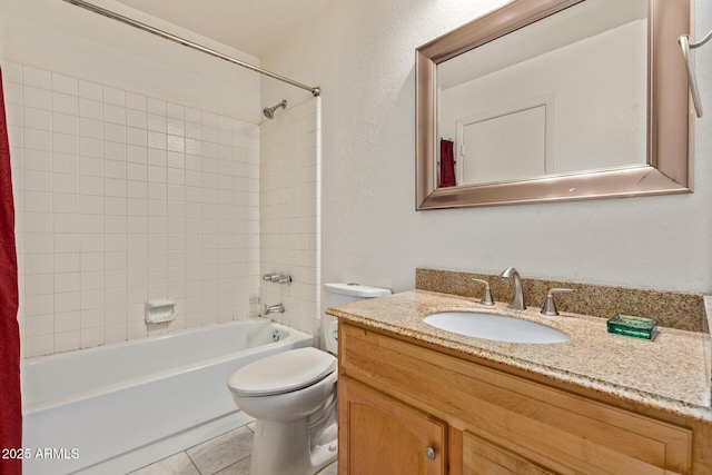 609 E Mesquite Cir Unit D133, Tempe, AZ 85288 - bathroom featuring vanity, shower / bathtub combination with curtain, and tile patterned floors