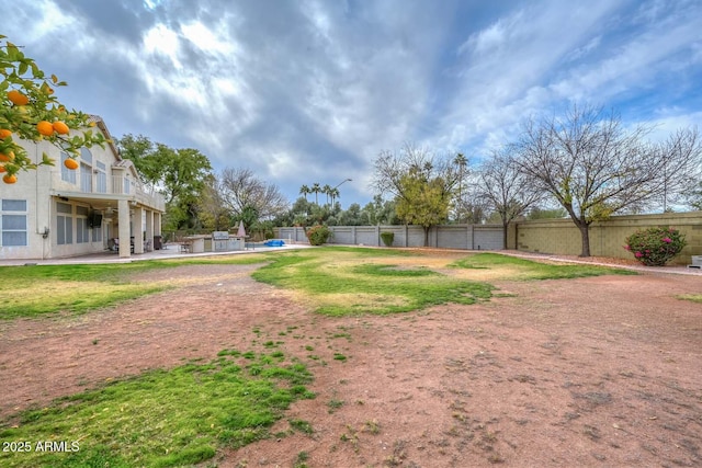 view of yard with a patio area