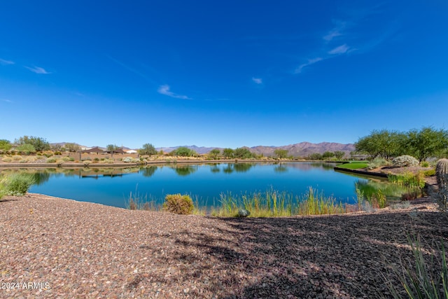 property view of water featuring a mountain view