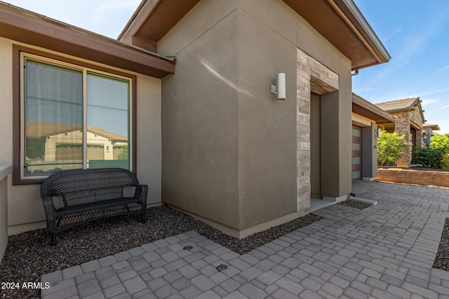 view of home's exterior with a garage