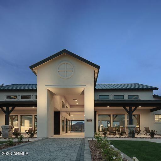 exterior space with stucco siding