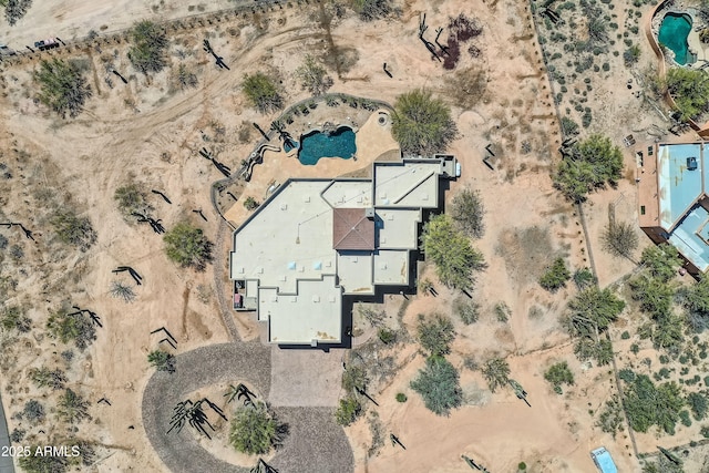 aerial view featuring view of desert