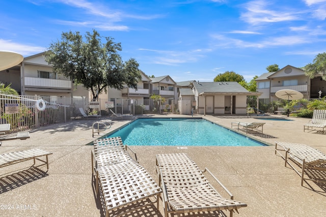 view of pool with a patio