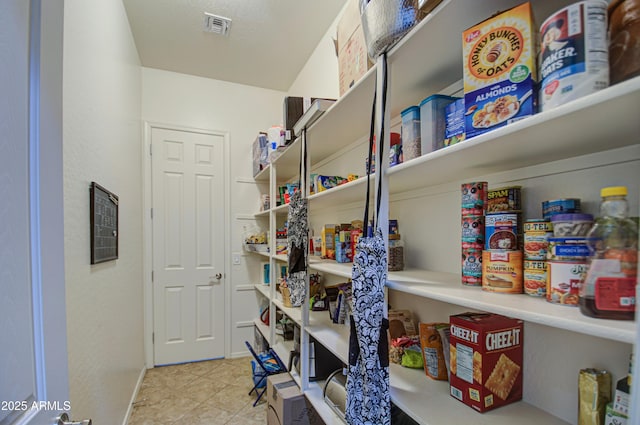 pantry featuring visible vents