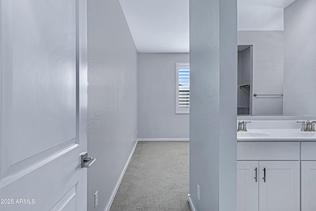 4628 W Greenleaf Dr, San Tan Valley, AZ 85144 - bathroom with baseboards and double vanity