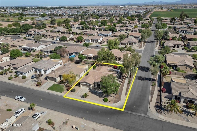 21192 E Stirrup St, Queen Creek, AZ 85142 - birds eye view of property with a mountain view and a residential view