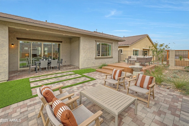 view of patio / terrace with outdoor lounge area