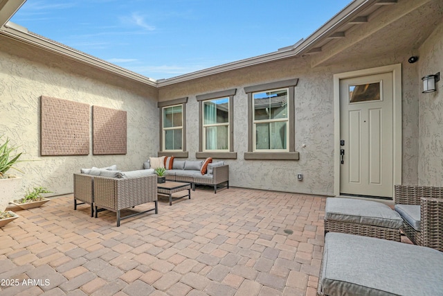 view of patio / terrace featuring an outdoor hangout area