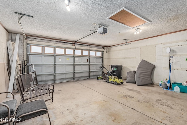 18820 N 33rd Ave, Phoenix, AZ 85027 - garage featuring a garage door opener and concrete block wall