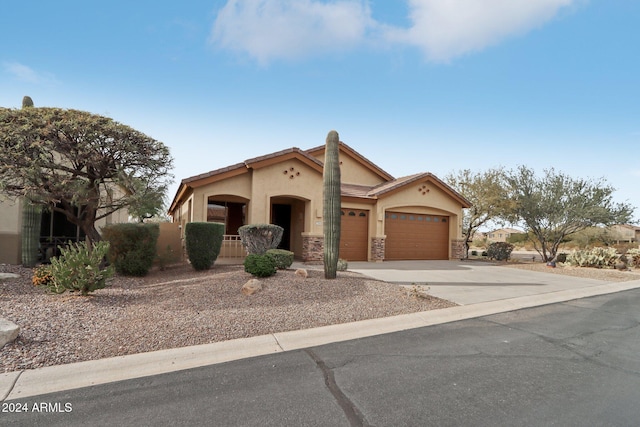 view of front of house featuring a garage