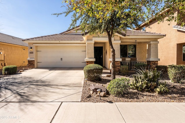 view of front of home featuring a garage