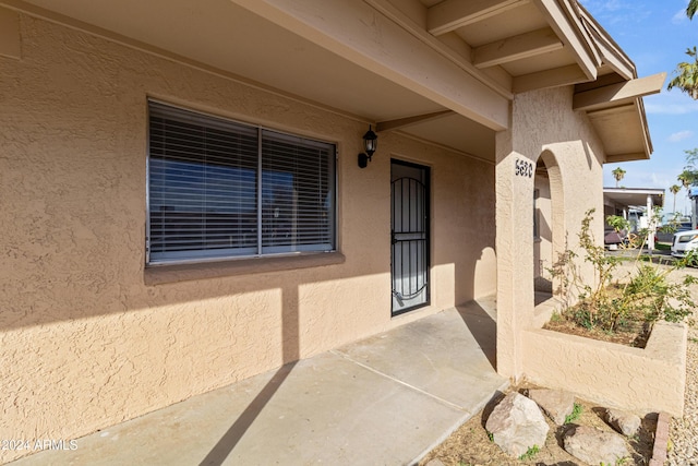 view of doorway to property