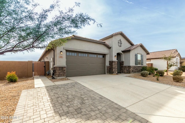 view of front of home featuring a garage