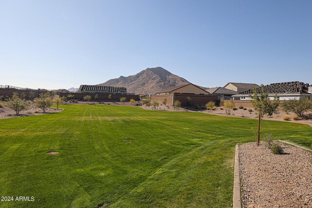 4238 W Brenley Dr W, San Tan Valley, AZ 85144 - view of yard with a mountain view and fence
