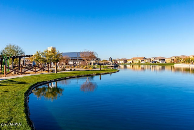 property view of water featuring a residential view