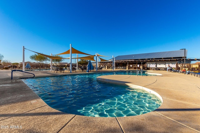 pool featuring a patio