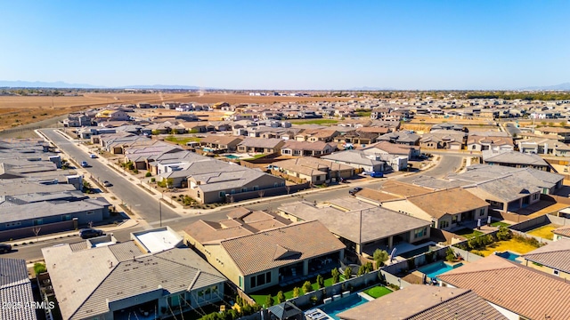 aerial view with a residential view