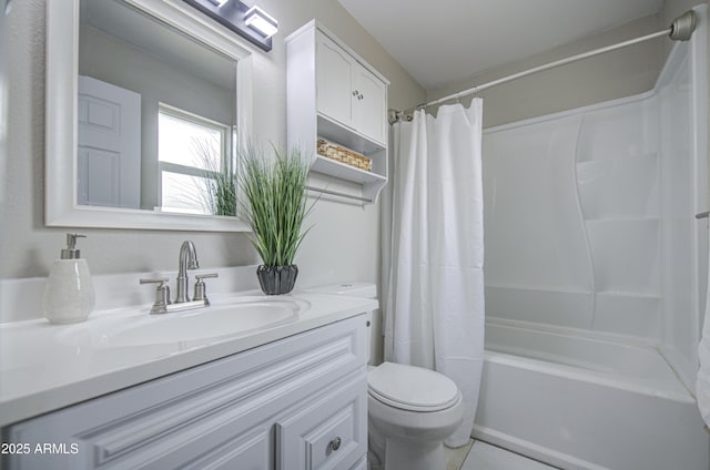 8523 W Whitton Ave, Phoenix, AZ 85037 - full bath featuring vanity, shower / bath combination with curtain, and toilet