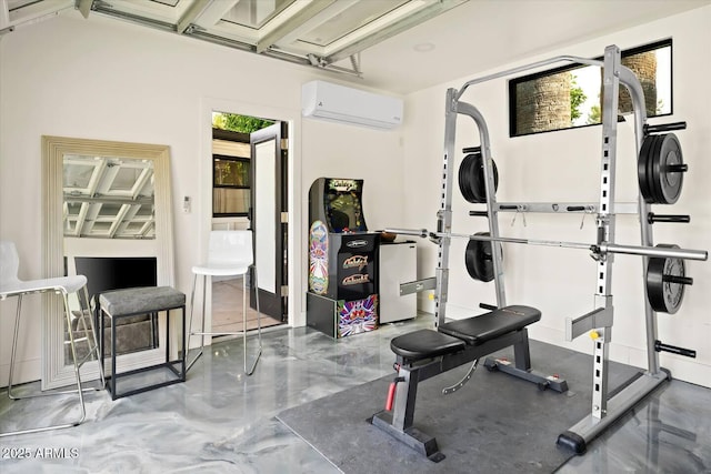 7508 N 13th Ave, Phoenix, AZ 85021 - exercise area featuring a wall mounted air conditioner