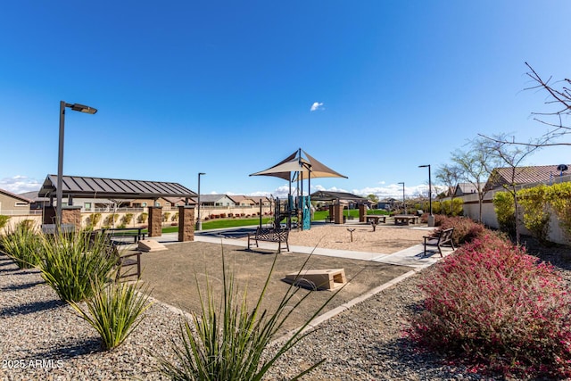 view of community jungle gym