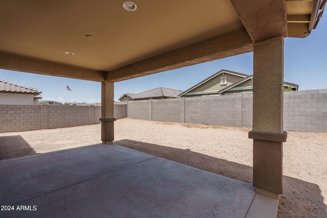 view of patio / terrace with a fenced backyard