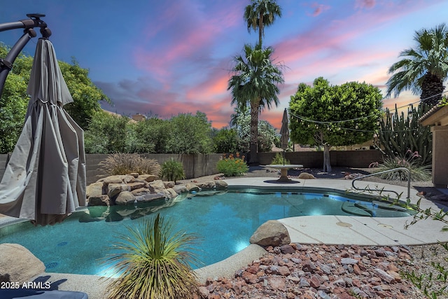 2340 W Myrtle Dr, Chandler, AZ 85248 - view of swimming pool with a fenced backyard and a patio