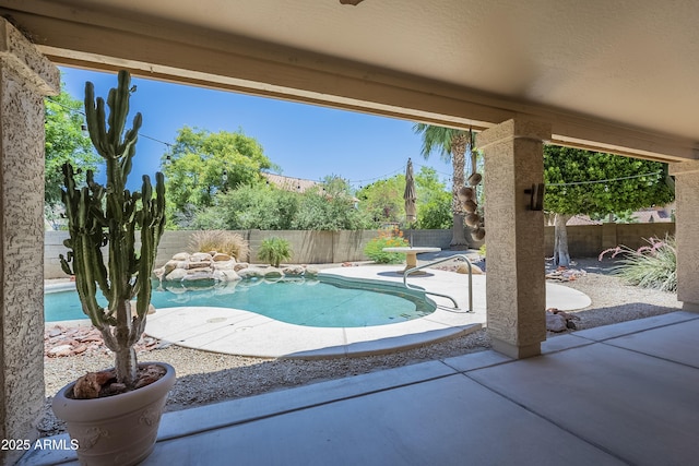2340 W Myrtle Dr, Chandler, AZ 85248 - view of swimming pool featuring a fenced backyard and a patio area