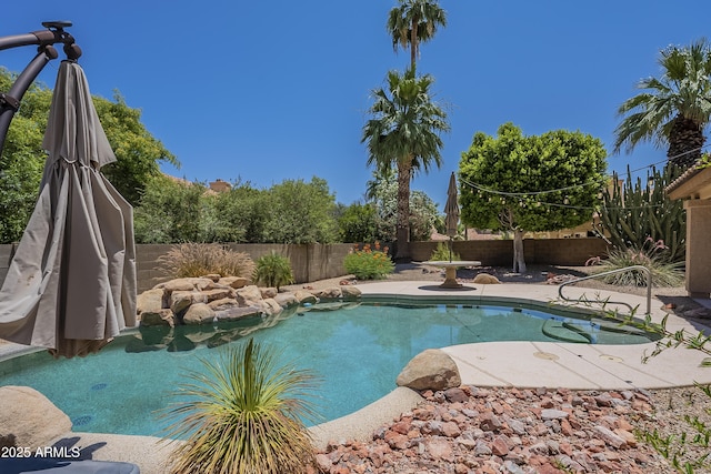 2340 W Myrtle Dr, Chandler, AZ 85248 - view of swimming pool with a fenced backyard and a patio