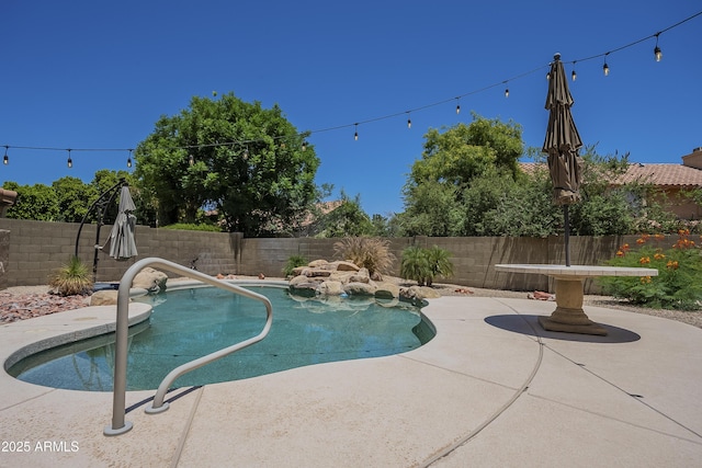 2340 W Myrtle Dr, Chandler, AZ 85248 - view of swimming pool with a patio and a fenced backyard