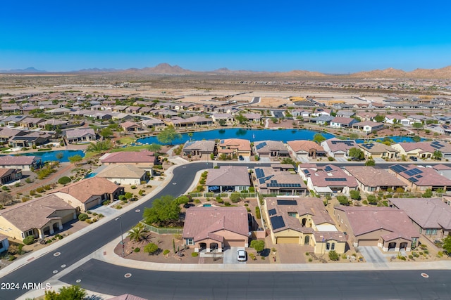 aerial view featuring a mountain view