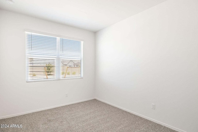 unfurnished room with baseboards and carpet