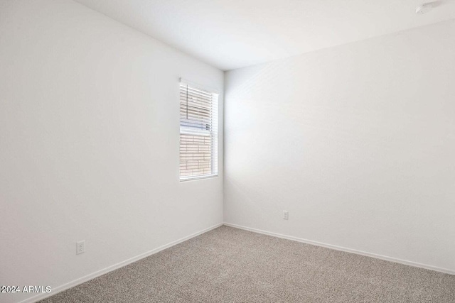 unfurnished room with baseboards and light colored carpet