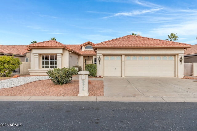 view of front facade with a garage