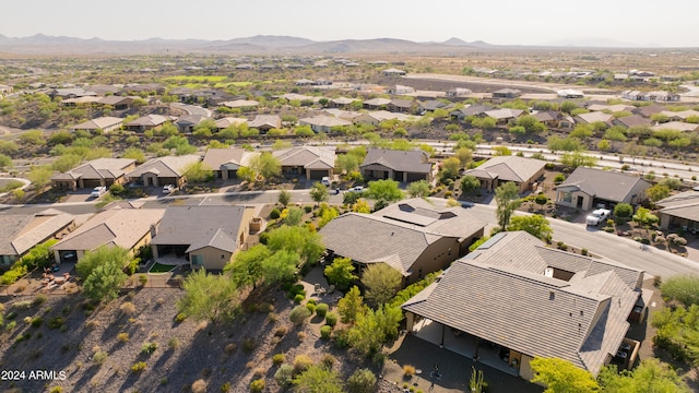 bird's eye view featuring a mountain view